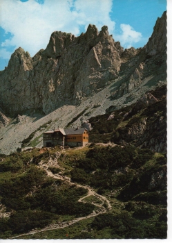 Ansichtskarte Hochschwab, Voisthalerhütte 1660 m mit den Edelspitzen